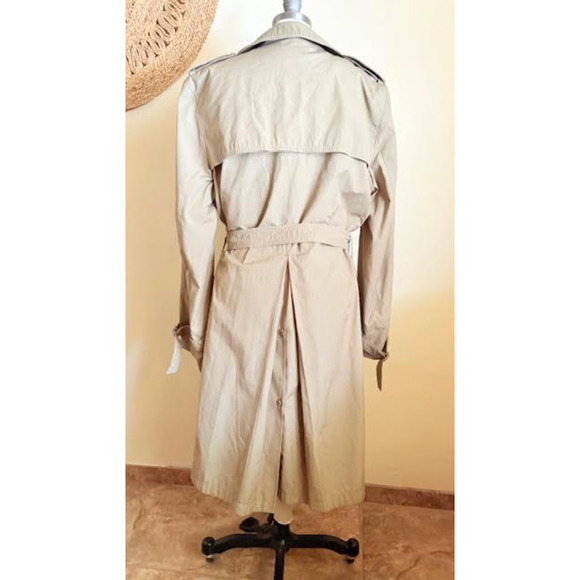 Vintage Egon Von Furstenberg Trench Coat M/L 40 Beige Belted Removable Liner - Picture 6 of 9